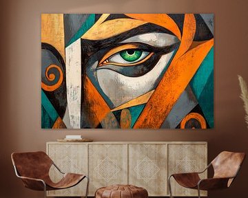 Mysterieuze blik - oog in kleur van Poster Art Shop