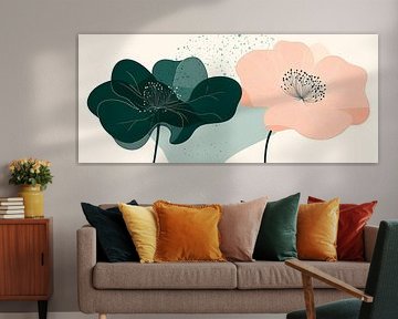 Flowers in a dance of colours Delicate elegance - Blumenruhe Harm by Poster Art Shop