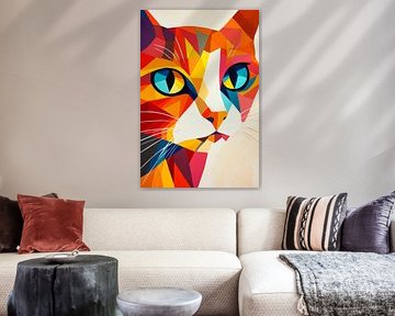 Colourful and mysterious - cat's eye view by Poster Art Shop