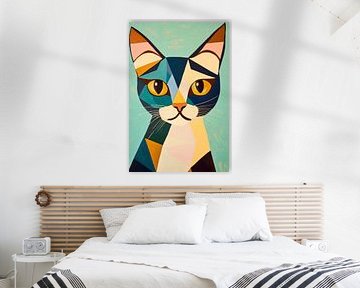 Colourful moments - Cat portrait by Poster Art Shop