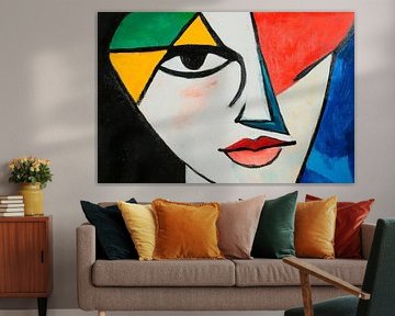 Colourful soul - Geometric mask by Poster Art Shop