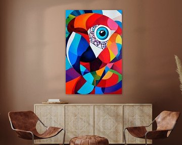 Colourful plumage - the play of colours of freedom by Poster Art Shop