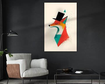 Elegant fox in a top hatArtistic sophistication of the Wildni by Poster Art Shop