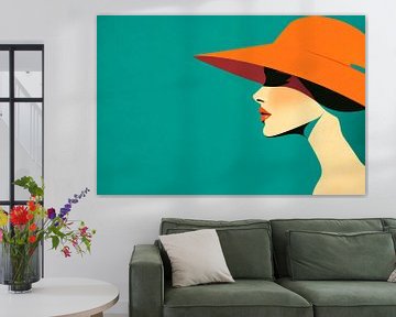 Elegance in the glow of colour Hats of fantasy Colourful by Poster Art Shop