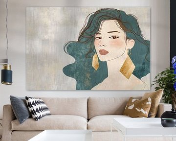 Elegance in soft coloursHidden strength in viewGolden by Poster Art Shop