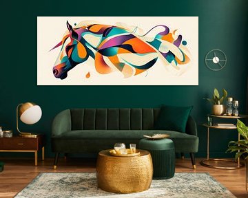 Imaginative colours - Unicorn dream Pulsating brushstrokes by Poster Art Shop