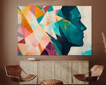 Couleurs de la pensée - Art du profil sur Poster Art Shop