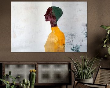 Colours of silence - shadow profile by Poster Art Shop