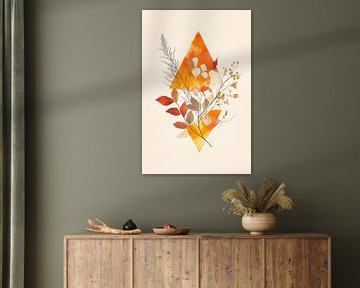 Farbenfrohe Blätter im Sonnenlicht von Poster Art Shop