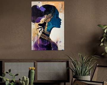 Colourful elegance of silence Shadows of a dreaming muse by Poster Art Shop