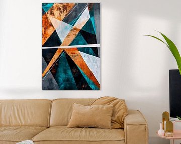 Colourful shapes - Geometric harmony by Poster Art Shop