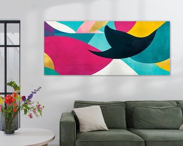 Colourful freedom - abstract shapes by Poster Art Shop