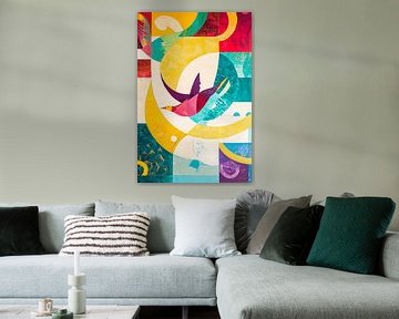 Colourful freedom - Vogelflug Artful harmony - Vog by Poster Art Shop