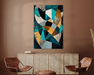 Colourful geometry - abstract harmony by Poster Art Shop