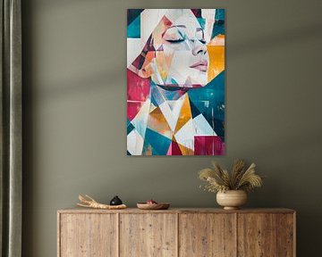Colourful harmony in the moment Geometric elegance of stillness by Poster Art Shop
