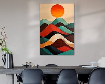 Colourful hills - sunset by Poster Art Shop
