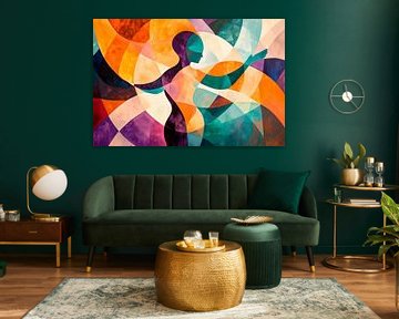 Colourful physicality - dance of forms by Poster Art Shop