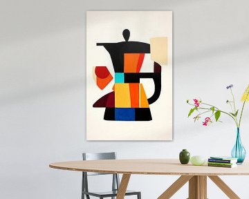 Colourful coffee pitcher symphony by Poster Art Shop