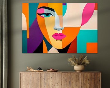 Colourful mask - modern art by Poster Art Shop