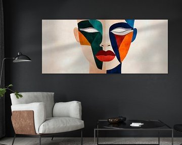 Colourful soul - geometric colours Beauty of style by Poster Art Shop