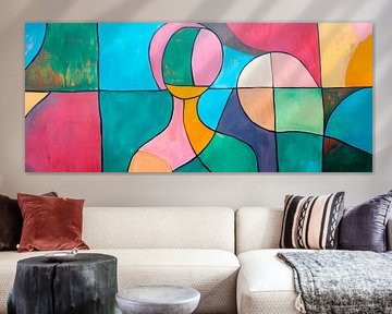 Colourful souls - abstract contemplation by Poster Art Shop
