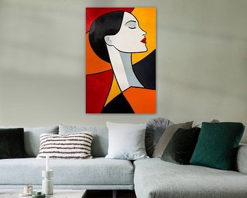 Colourful silence - Portrait of a woman by Poster Art Shop