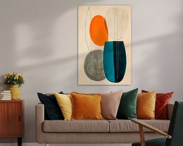 Colourful silence - abstract composition by Poster Art Shop