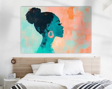 Colourful silhouette of silence by Poster Art Shop