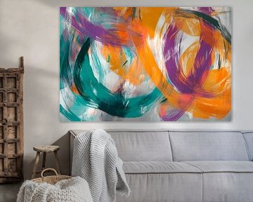 Colourful dance movements - Abstract by Poster Art Shop