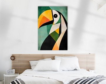 Kleurrijke koning van de jungle van Poster Art Shop