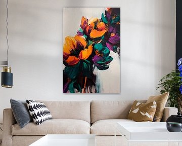 Colourful blossom rush - work of art by Poster Art Shop