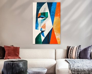 Colourful face - Abstract art by Poster Art Shop