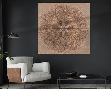 Mandala graphic in brown tones by Rietje Bulthuis