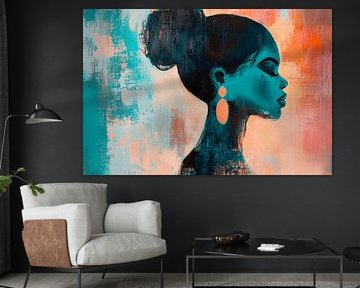 Colourful silence - Portrait of a woman Eternal elegance - Si by Poster Art Shop