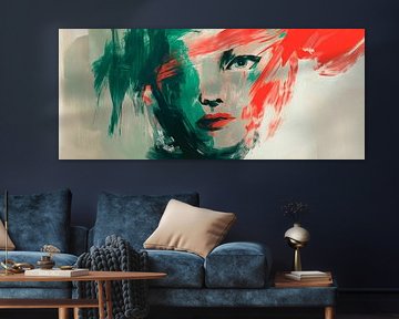 Énigme colorée - fragment de visage L'art de l'émotion sur Poster Art Shop
