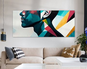 Colourful profile - Artificial soul by Poster Art Shop