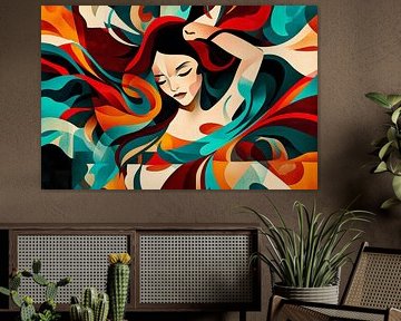 Colourful dance play of the soul Energy of colours - Lived by Poster Art Shop