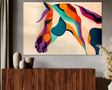 Colourful nature - horse portrait by Poster Art Shop