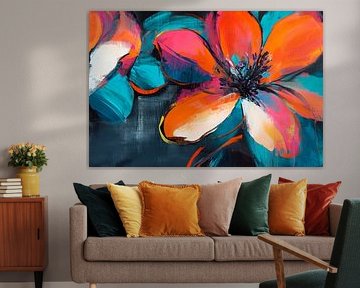 A sea of colourful flowers Living flowers in dance Art by Poster Art Shop