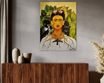 Frida with cat by Anja Semling