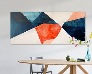 Rush of colour - Geometric harmony Abstract melody - F by Poster Art Shop