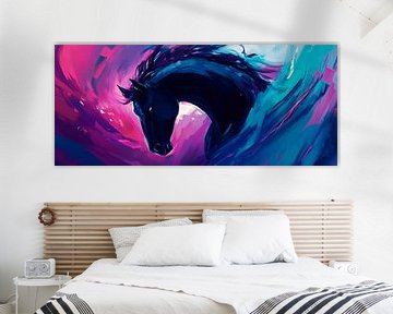 Rush of colour - A horse's dream gallop in a play of colours - M by Poster Art Shop