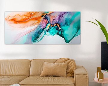 Colour frenzy - Dance of the ink by Poster Art Shop