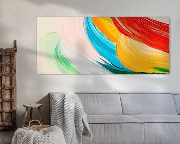 Rush of colour - Dance of brushstrokes Living waves - F by Poster Art Shop