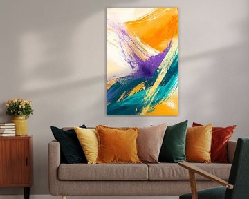 Colour frenzy - Dance of the brushstrokes by Poster Art Shop
