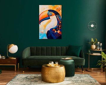 Play of colours of freedom - Toucan by Poster Art Shop