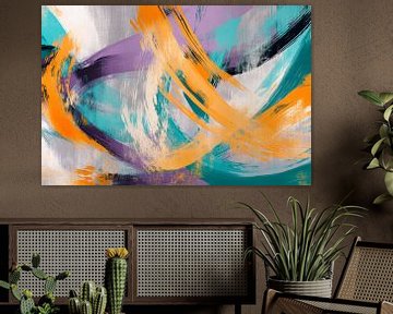 Play of colours of freedom - abstract by Poster Art Shop