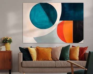 Farbenspiel der GeometrieSchattenspiele der FarbkreiseHarmon von Poster Art Shop