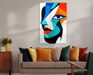 Play of colours of identity Face of colourfulness View de by Poster Art Shop
