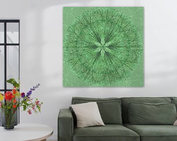Mandala grafisch, groen van Rietje Bulthuis